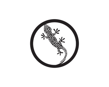 Lizard Chameleon Gecko Silhouette blackのイラスト素材