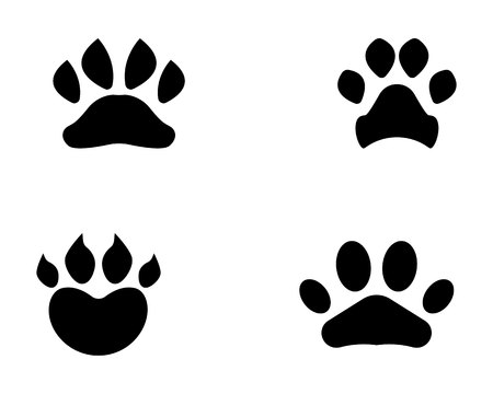 Foot print dog animal logo and symbolsのイラスト素材