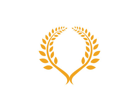 Agriculture wheat Logo Template logo vector icon designのイラスト素材