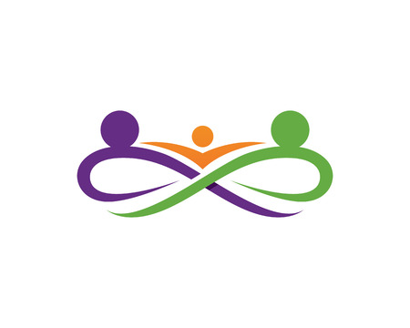 Adoption and community care Logo template vector iconのイラスト素材
