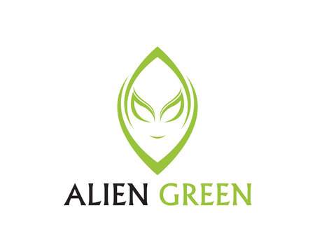 Alien face icon vector logo and symbols templateのイラスト素材