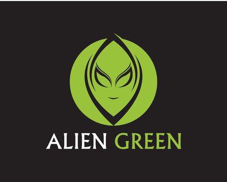 Alien face icon vector logo and symbols templateのイラスト素材