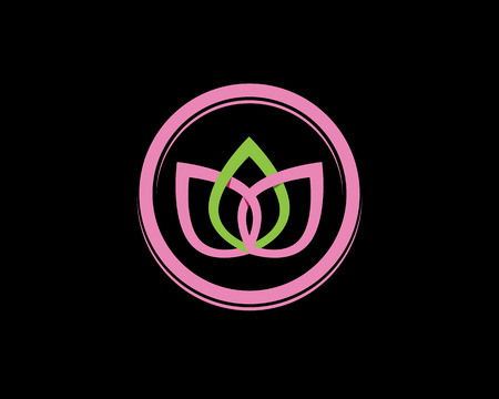 Beauty Vector flowers design logo Template iconのイラスト素材