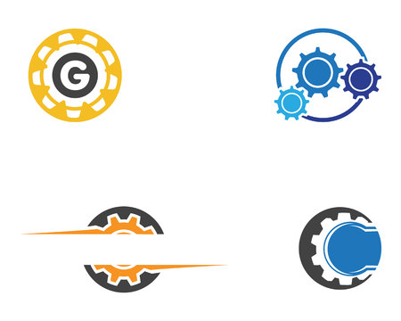 Gear Logo Template vector icon illustrationのイラスト素材