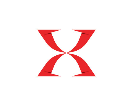 X Letter Logo Template vector icon designのイラスト素材