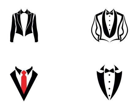 Tuxedo logo and symbols black icons templateのイラスト素材