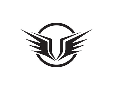 Flacon wing template icon vector designのイラスト素材