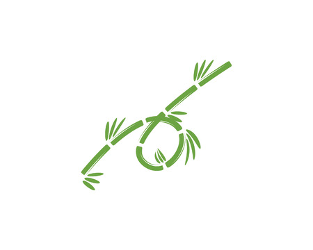 Bamboo with green leaf for your logo icon vector templateのイラスト素材