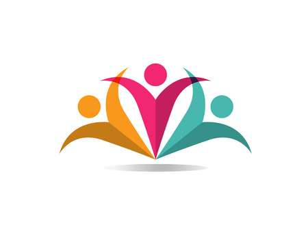 Adoption and community care Logo template vector iconsのイラスト素材