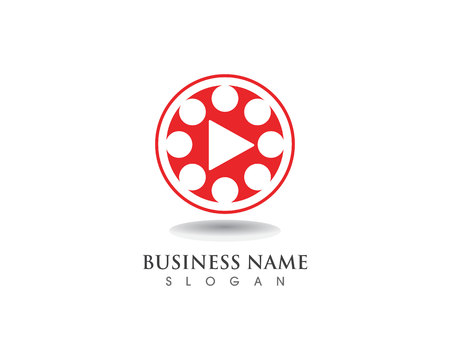 filmstrip Logo Template vector illustration designのイラスト素材