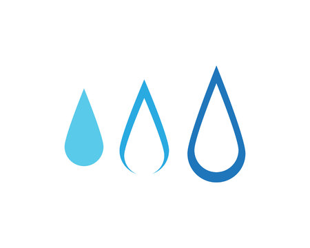 Water drop three icon and symbolsのイラスト素材