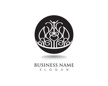 Crown Logo Template vector illustrationのイラスト素材