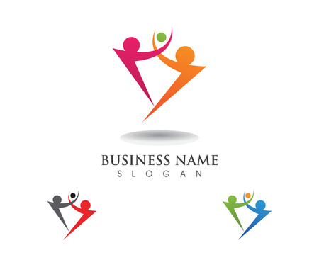 Adoption and community care Logo template vector iconのイラスト素材