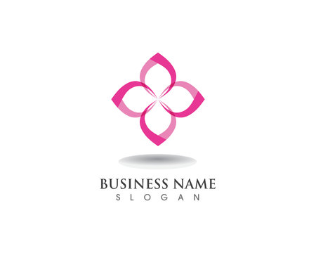 floral patterns logo and symbols on a white backgroundのイラスト素材