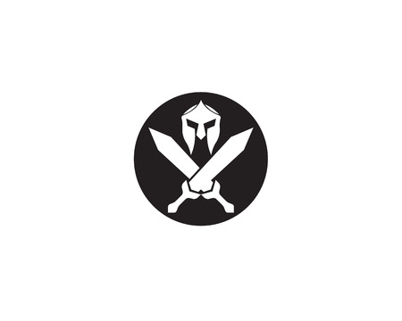 Spartan helmet logoのイラスト素材