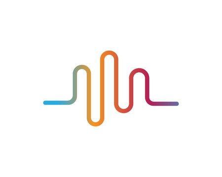 sound wave ilustrationのイラスト素材