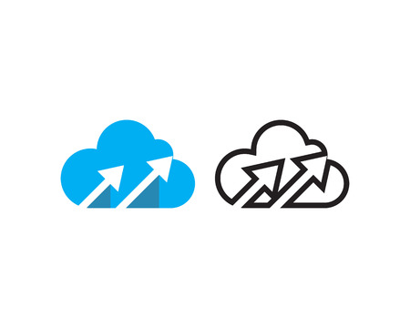 Cloud  logo and symbols iconsのイラスト素材