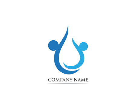Waterdrop logo vector illustrationのイラスト素材