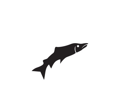 fish vector silhouette template salmonのイラスト素材