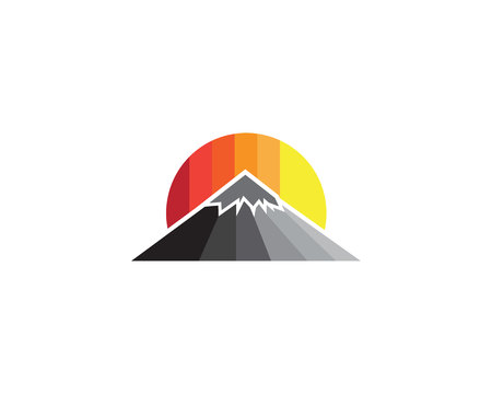 Mountain  Vector logo templateのイラスト素材