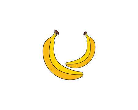 Bananan fruits vector templateのイラスト素材