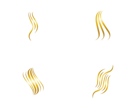 Hair wave logo vector ion templateのイラスト素材