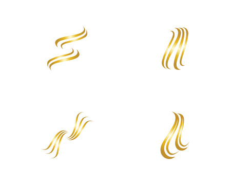 Hair wave logo vector ion templateのイラスト素材