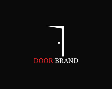 door icon vector templateのイラスト素材