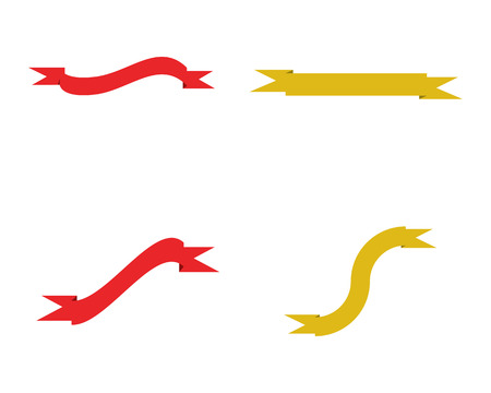 Flat vector ribbons banners flat isolated on white background
のイラスト素材