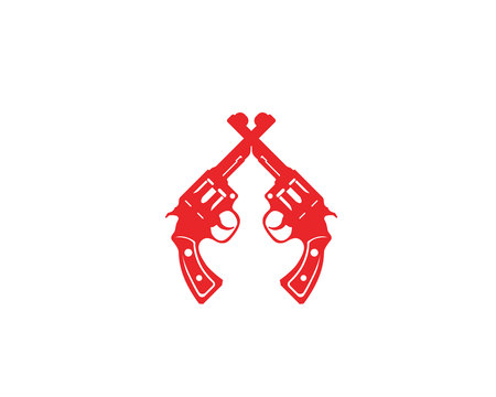 Gun vector symbol templateのイラスト素材