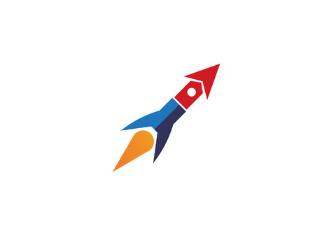 Rocket ilustration vector icon template - Vectorのイラスト素材