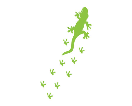 Lizard Chameleon Gecko Silhouette black vectorのイラスト素材