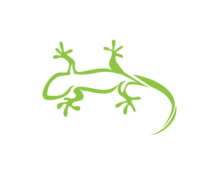 Lizard Chameleon Gecko Silhouette black vectorのイラスト素材