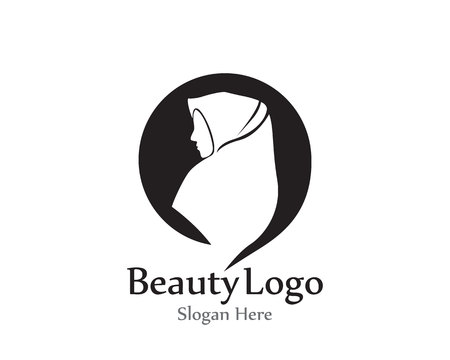 hijab vector blackのイラスト素材