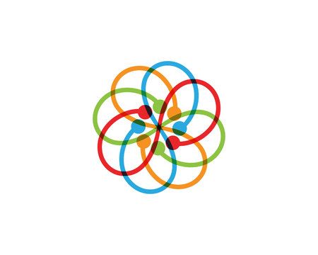 floral patterns symbols on a white backgroundのイラスト素材