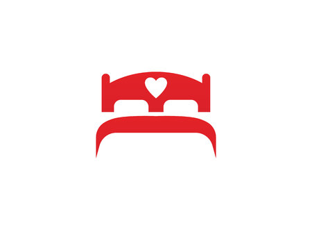 Bed symbol hotel businessのイラスト素材