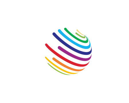 Colorful wire world icon - Vectorのイラスト素材