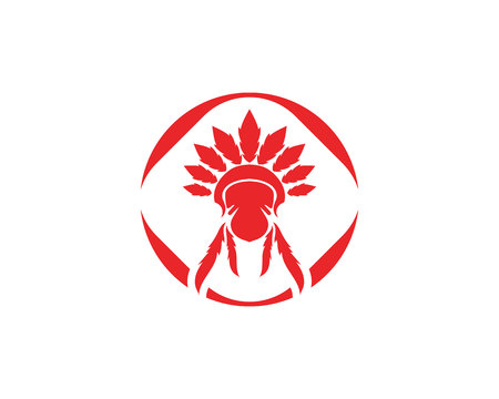 Indian apache  Chief Mascotのイラスト素材