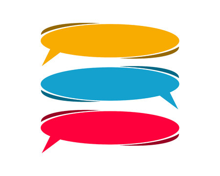 Speech bubble icon template vector illustrationのイラスト素材