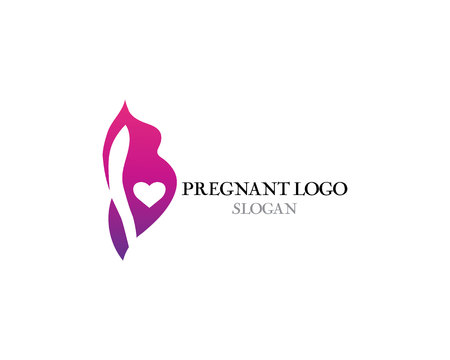 Pregnant logo template vector icon illustration designのイラスト素材