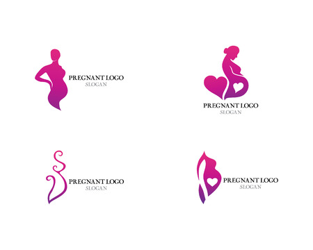 Pregnant logo template vector icon illustration designのイラスト素材