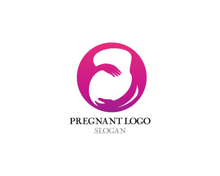 Pregnant logo template vector icon illustration designのイラスト素材