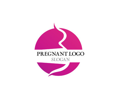 Pregnant logo template vector icon illustration designのイラスト素材