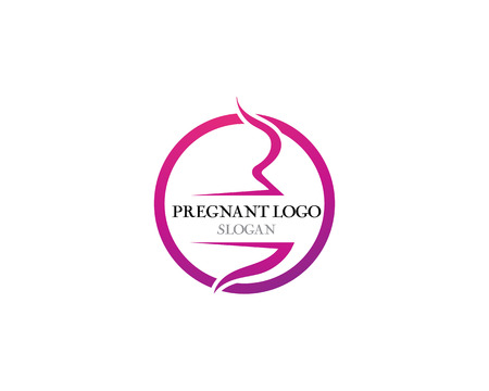 Pregnant logo template vector icon illustration designのイラスト素材