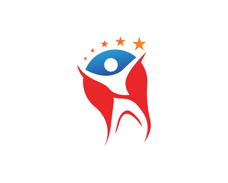 Star success people care logo and symbols templateのイラスト素材