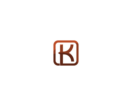k letter k logo design and vectorのイラスト素材