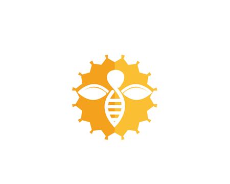 bee logo and symbol vector templateのイラスト素材