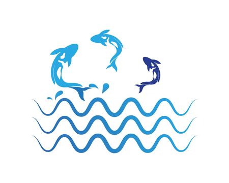 carp koi design on white background. Animal. Fish Icon. Underwater. Easy editable layered vector illustrationのイラスト素材