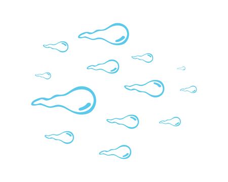Water drop black n color logoのイラスト素材