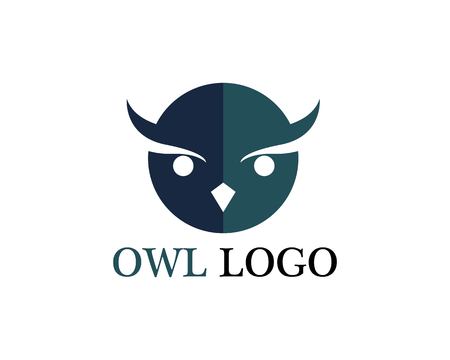 Owl head bird logo vector templateのイラスト素材